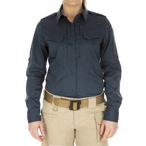 5.11 Tactical Women's Spitfire‎ Shooting Long Sleeve Shirt Maritime Sz Large